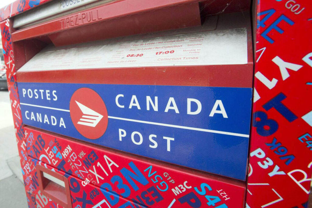A Canada Post mailbox